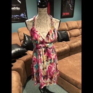 Bright, colorful Unique vacation dress, size L